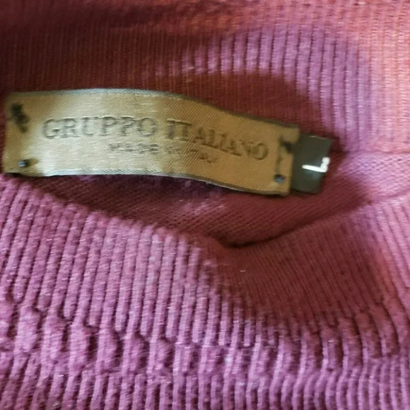 Gruppo Italiano L wine mock turtleneck made in Italy - Picture 4 of 5